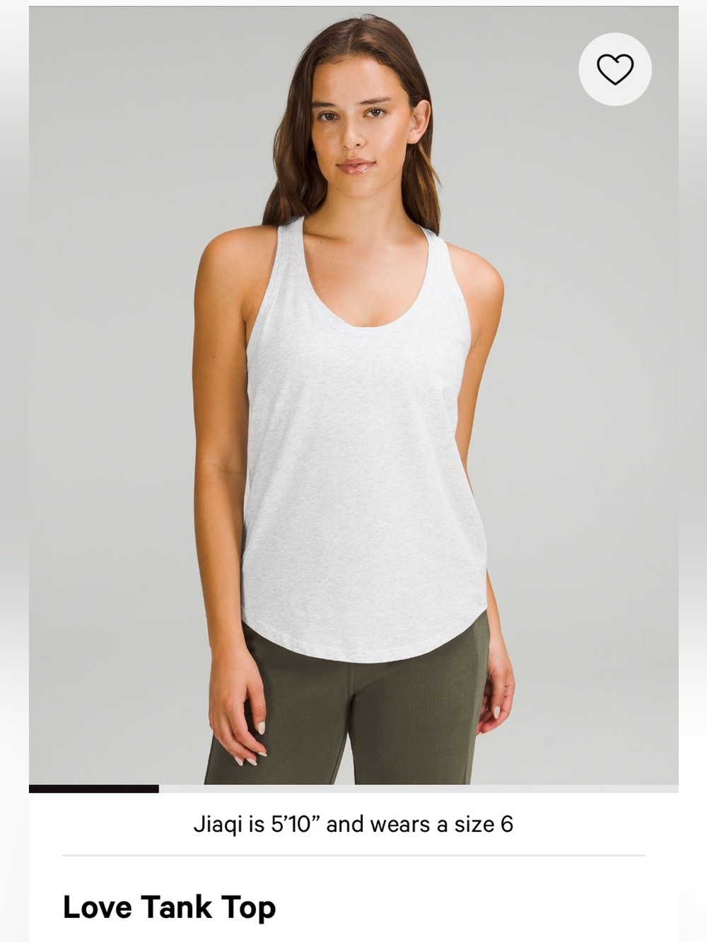 Lululemon Love tank top